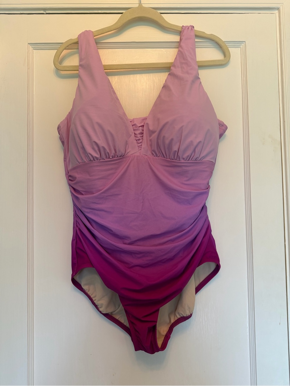 Lands End Women’s SlenderSuit Grecian One Piece Swimsuit